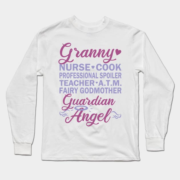 Granny Nurse Cook Spoiler Teacher ATM Fairy Angel Long Sleeve T-Shirt by bydarling